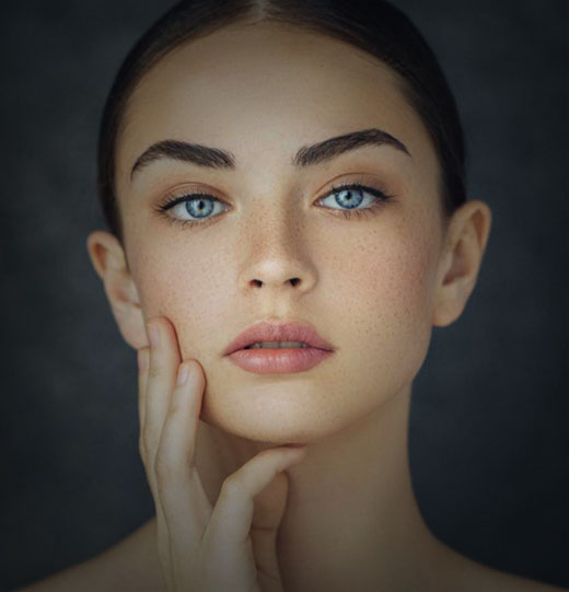 stock image of model with beautiful face