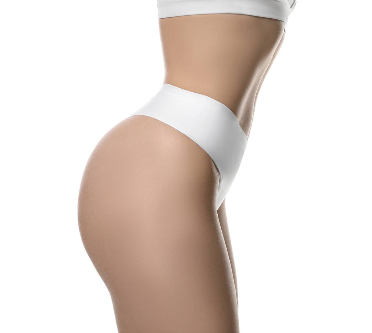 concept image of woman after thigh lift without cellulite