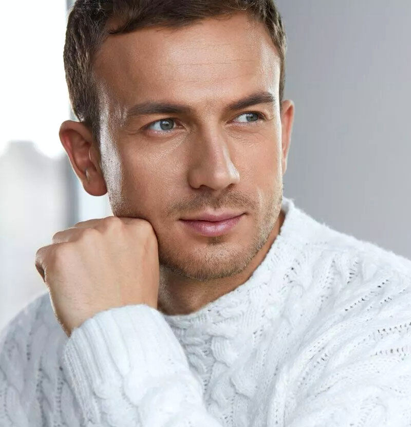 stock image of male model looking handsome